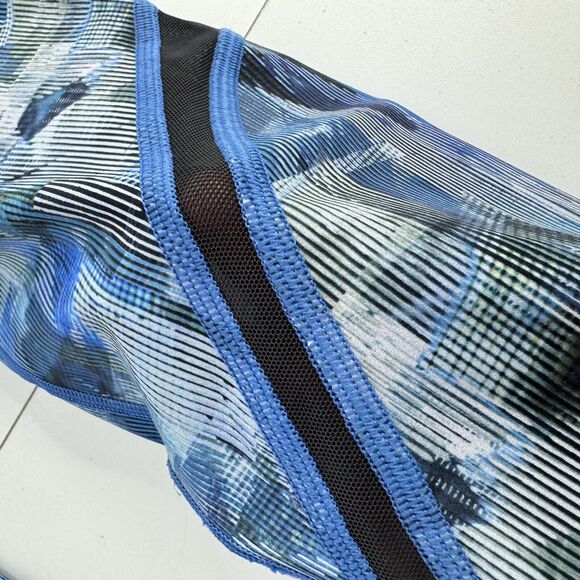 Lululemon On Pace Crop "21" Sun Dazed Multi Blue Mesh Inserts Side Pockets Sz 6 - Picture 8 of 13